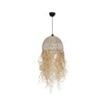 GLOBOSTAR® PLUVIA 205-0082 Boho Κρεμαστό Φωτιστικό Οροφής με Ντουί 1 x E27 AC 220-240V IP20 - Μπεζ - M30 x Π30 x Υ70cm - Image 4