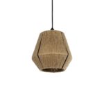 GLOBOSTAR® PULVIS 205-0083 Boho Κρεμαστό Φωτιστικό Οροφής με Ντουί 1 x E27 AC 220-240V IP20 - Μπεζ - M22 x Π22 x Υ22cm