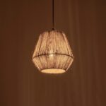 GLOBOSTAR® PULVIS 205-0083 Boho Κρεμαστό Φωτιστικό Οροφής με Ντουί 1 x E27 AC 220-240V IP20 - Μπεζ - M22 x Π22 x Υ22cm - Image 3