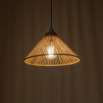 GLOBOSTAR® FUNIS 205-0084 Boho Κρεμαστό Φωτιστικό Οροφής με Ντουί 1 x E27 AC 220-240V IP20 - Μπεζ - M25 x Π25 x Υ16cm - Image 3