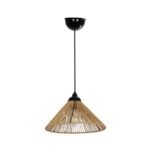 GLOBOSTAR® FUNIS 205-0084 Boho Κρεμαστό Φωτιστικό Οροφής με Ντουί 1 x E27 AC 220-240V IP20 - Μπεζ - M25 x Π25 x Υ16cm - Image 4