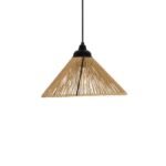GLOBOSTAR® FUNIS 205-0084 Boho Κρεμαστό Φωτιστικό Οροφής με Ντουί 1 x E27 AC 220-240V IP20 - Μπεζ - M25 x Π25 x Υ16cm - Image 5