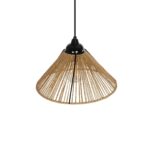 GLOBOSTAR® FUNIS 205-0084 Boho Κρεμαστό Φωτιστικό Οροφής με Ντουί 1 x E27 AC 220-240V IP20 - Μπεζ - M25 x Π25 x Υ16cm - Image 7