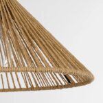 GLOBOSTAR® FUNIS 205-0084 Boho Κρεμαστό Φωτιστικό Οροφής με Ντουί 1 x E27 AC 220-240V IP20 - Μπεζ - M25 x Π25 x Υ16cm - Image 8