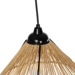 GLOBOSTAR® FUNIS 205-0084 Boho Κρεμαστό Φωτιστικό Οροφής με Ντουί 1 x E27 AC 220-240V IP20 - Μπεζ - M25 x Π25 x Υ16cm - Image 10