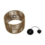 GLOBOSTAR® SAFA 205-0085 Boho Κρεμαστό Φωτιστικό Οροφής με Ντουί 1 x E27 AC 220-240V IP20 - Μπεζ - M30 x Π30 x Υ26cm - Image 12