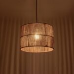 GLOBOSTAR® SAFA 205-0085 Boho Κρεμαστό Φωτιστικό Οροφής με Ντουί 1 x E27 AC 220-240V IP20 - Μπεζ - M30 x Π30 x Υ26cm - Image 3