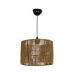 GLOBOSTAR® SAFA 205-0085 Boho Κρεμαστό Φωτιστικό Οροφής με Ντουί 1 x E27 AC 220-240V IP20 - Μπεζ - M30 x Π30 x Υ26cm - Image 4