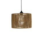 GLOBOSTAR® SAFA 205-0085 Boho Κρεμαστό Φωτιστικό Οροφής με Ντουί 1 x E27 AC 220-240V IP20 - Μπεζ - M30 x Π30 x Υ26cm - Image 5