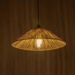 GLOBOSTAR® CHAPEAU 205-0086 Boho Κρεμαστό Φωτιστικό Οροφής με Ντουί 1 x E27 AC 220-240V IP20 - Μπεζ - M41 x Π41 x Υ17cm - Image 3