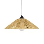 GLOBOSTAR® CHAPEAU 205-0086 Boho Κρεμαστό Φωτιστικό Οροφής με Ντουί 1 x E27 AC 220-240V IP20 - Μπεζ - M41 x Π41 x Υ17cm - Image 5