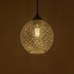 GLOBOSTAR® KEGEL 206-0003 Μοντέρνο Κρεμαστό Φωτιστικό Οροφής με Ντουί 1 x E27 AC 220-240V IP20 - Μαύρο Φιμέ - Μ20 x Π20 x Υ20cm - Image 3