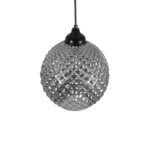 GLOBOSTAR® KEGEL 206-0003 Μοντέρνο Κρεμαστό Φωτιστικό Οροφής με Ντουί 1 x E27 AC 220-240V IP20 - Μαύρο Φιμέ - Μ20 x Π20 x Υ20cm - Image 7