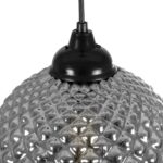 GLOBOSTAR® KEGEL 206-0003 Μοντέρνο Κρεμαστό Φωτιστικό Οροφής με Ντουί 1 x E27 AC 220-240V IP20 - Μαύρο Φιμέ - Μ20 x Π20 x Υ20cm - Image 9