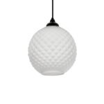 GLOBOSTAR® KEGEL 206-0004 Μοντέρνο Κρεμαστό Φωτιστικό Οροφής με Ντουί 1 x E27 AC 220-240V IP20 - Λευκό - Μ20 x Π20 x Υ20cm