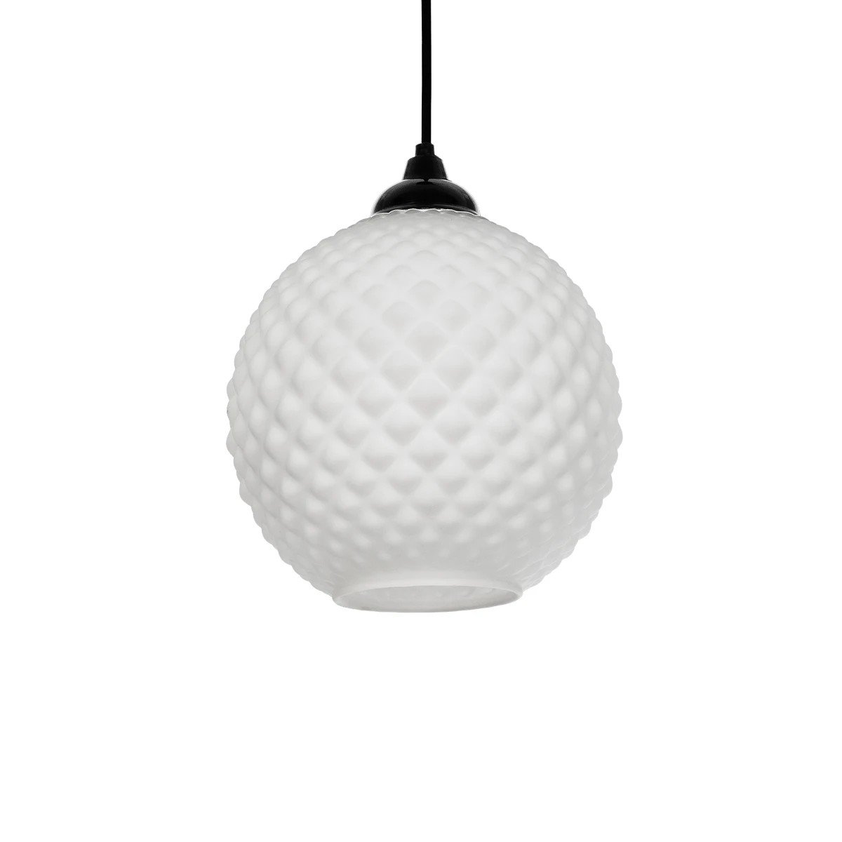 206_0004_0 GLOBOSTAR® KEGEL 206-0004 Μοντέρνο Κρεμαστό Φωτιστικό Οροφής με Ντουί 1 x E27 AC 220-240V IP20 - Λευκό - Μ20 x Π20 x Υ20cm - Image 1