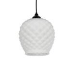 GLOBOSTAR® KEGEL 206-0005 Μοντέρνο Κρεμαστό Φωτιστικό Οροφής με Ντουί 1 x E27 AC 220-240V IP20 - Λευκό - Μ19 x Π19 x Υ19cm