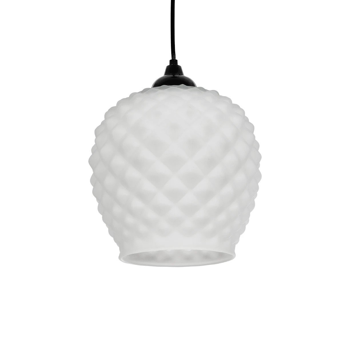 206_0005_0 GLOBOSTAR® KEGEL 206-0005 Μοντέρνο Κρεμαστό Φωτιστικό Οροφής με Ντουί 1 x E27 AC 220-240V IP20 - Λευκό - Μ19 x Π19 x Υ19cm - Image 1