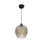 GLOBOSTAR® KEGEL 206-0006 Μοντέρνο Κρεμαστό Φωτιστικό Οροφής με Ντουί 1 x E27 AC 220-240V IP20 - Μαύρο Φιμέ - Μ19 x Π19 x Υ19cm - Image 4