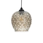 GLOBOSTAR® KEGEL 206-0006 Μοντέρνο Κρεμαστό Φωτιστικό Οροφής με Ντουί 1 x E27 AC 220-240V IP20 - Μαύρο Φιμέ - Μ19 x Π19 x Υ19cm - Image 5