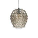 GLOBOSTAR® KEGEL 206-0006 Μοντέρνο Κρεμαστό Φωτιστικό Οροφής με Ντουί 1 x E27 AC 220-240V IP20 - Μαύρο Φιμέ - Μ19 x Π19 x Υ19cm - Image 6