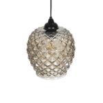 GLOBOSTAR® KEGEL 206-0006 Μοντέρνο Κρεμαστό Φωτιστικό Οροφής με Ντουί 1 x E27 AC 220-240V IP20 - Μαύρο Φιμέ - Μ19 x Π19 x Υ19cm - Image 7