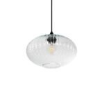 GLOBOSTAR® PERA 206-0009 Μοντέρνο Κρεμαστό Φωτιστικό Οροφής με Ντουί 1 x E27 AC 220-240V IP20 - Διάφανο - Μ30 x Π30 x Υ22cm