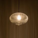 GLOBOSTAR® PERA 206-0010 Μοντέρνο Κρεμαστό Φωτιστικό Οροφής με Ντουί 1 x E27 AC 220-240V IP20 - Μαύρο Φιμέ - Μ30 x Π30 x Υ22cm - Image 3