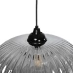 GLOBOSTAR® PERA 206-0010 Μοντέρνο Κρεμαστό Φωτιστικό Οροφής με Ντουί 1 x E27 AC 220-240V IP20 - Μαύρο Φιμέ - Μ30 x Π30 x Υ22cm - Image 9