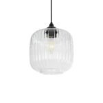 GLOBOSTAR® MELONI 206-0013 Μοντέρνο Κρεμαστό Φωτιστικό Οροφής με Ντουί 1 x E27 AC 220-240V IP20 - Διάφανο - Μ20 x Π20 x Υ24cm