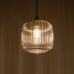 GLOBOSTAR® MELONI 206-0014 Μοντέρνο Κρεμαστό Φωτιστικό Οροφής με Ντουί 1 x E27 AC 220-240V IP20 - Μαύρο Φιμέ - Μ20 x Π20 x Υ24cm - Image 3