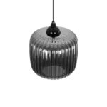 GLOBOSTAR® MELONI 206-0014 Μοντέρνο Κρεμαστό Φωτιστικό Οροφής με Ντουί 1 x E27 AC 220-240V IP20 - Μαύρο Φιμέ - Μ20 x Π20 x Υ24cm - Image 7