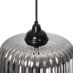 GLOBOSTAR® MELONI 206-0014 Μοντέρνο Κρεμαστό Φωτιστικό Οροφής με Ντουί 1 x E27 AC 220-240V IP20 - Μαύρο Φιμέ - Μ20 x Π20 x Υ24cm - Image 9