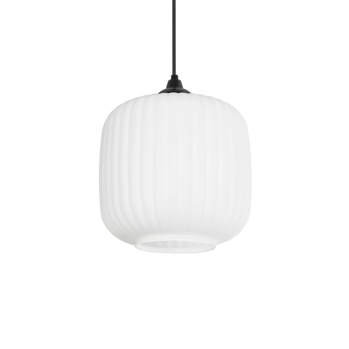 206_0015_0 GLOBOSTAR® MELONI 206-0015 Μοντέρνο Κρεμαστό Φωτιστικό Οροφής με Ντουί 1 x E27 AC 220-240V IP20 - Λευκό - Μ20 x Π20 x Υ24cm - Image 1