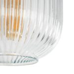 GLOBOSTAR® MELONI 206-0017 Μοντέρνο Κρεμαστό Φωτιστικό Οροφής με Ντουί 1 x E27 AC 220-240V IP20 - Διάφανο - Μ20 x Π20 x Υ38cm - Image 8