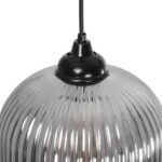 GLOBOSTAR® MELONI 206-0018 Μοντέρνο Κρεμαστό Φωτιστικό Οροφής με Ντουί 1 x E27 AC 220-240V IP20 - Μαύρο Φιμέ - Μ20 x Π20 x Υ38cm - Image 9