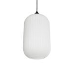 GLOBOSTAR® MELONI 206-0019 Μοντέρνο Κρεμαστό Φωτιστικό Οροφής με Ντουί 1 x E27 AC 220-240V IP20 - Λευκό - Μ20 x Π20 x Υ38cm