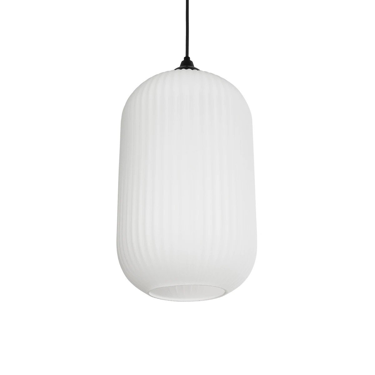 206_0019_0 GLOBOSTAR® MELONI 206-0019 Μοντέρνο Κρεμαστό Φωτιστικό Οροφής με Ντουί 1 x E27 AC 220-240V IP20 - Λευκό - Μ20 x Π20 x Υ38cm - Image 1