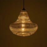 GLOBOSTAR® VERRE 206-0021 Μοντέρνο Κρεμαστό Φωτιστικό Οροφής με Ντουί 1 x E27 AC 220-240V IP20 - Μαύρο Φιμέ - Μ38 x Π38 x Υ34cm - Image 3