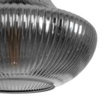 GLOBOSTAR® VERRE 206-0021 Μοντέρνο Κρεμαστό Φωτιστικό Οροφής με Ντουί 1 x E27 AC 220-240V IP20 - Μαύρο Φιμέ - Μ38 x Π38 x Υ34cm - Image 8