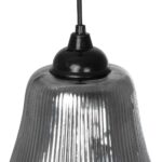 GLOBOSTAR® VERRE 206-0021 Μοντέρνο Κρεμαστό Φωτιστικό Οροφής με Ντουί 1 x E27 AC 220-240V IP20 - Μαύρο Φιμέ - Μ38 x Π38 x Υ34cm - Image 10