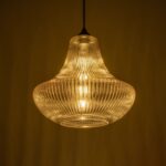 GLOBOSTAR® VERRE 206-0022 Μοντέρνο Κρεμαστό Φωτιστικό Οροφής με Ντουί 1 x E27 AC 220-240V IP20 - Mελί - Μ38 x Π38 x Υ34cm - Image 3