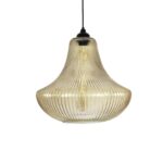 GLOBOSTAR® VERRE 206-0022 Μοντέρνο Κρεμαστό Φωτιστικό Οροφής με Ντουί 1 x E27 AC 220-240V IP20 - Mελί - Μ38 x Π38 x Υ34cm - Image 5