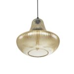 GLOBOSTAR® VERRE 206-0022 Μοντέρνο Κρεμαστό Φωτιστικό Οροφής με Ντουί 1 x E27 AC 220-240V IP20 - Mελί - Μ38 x Π38 x Υ34cm - Image 6