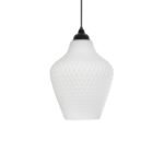 GLOBOSTAR® SKLO 206-0023 Μοντέρνο Κρεμαστό Φωτιστικό Οροφής με Ντουί 1 x E27 AC 220-240V IP20 - Λευκό - Μ22 x Π22 x Υ31cm - Image 5