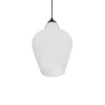 GLOBOSTAR® SKLO 206-0023 Μοντέρνο Κρεμαστό Φωτιστικό Οροφής με Ντουί 1 x E27 AC 220-240V IP20 - Λευκό - Μ22 x Π22 x Υ31cm - Image 6