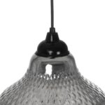 GLOBOSTAR® SKLO 206-0024 Μοντέρνο Κρεμαστό Φωτιστικό Οροφής με Ντουί 1 x E27 AC 220-240V IP20 - Μαύρο Φιμέ - Μ22 x Π22 x Υ31cm - Image 10