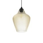 GLOBOSTAR® SKLO 206-0025 Μοντέρνο Κρεμαστό Φωτιστικό Οροφής με Ντουί 1 x E27 AC 220-240V IP20 - Mελί - Μ22 x Π22 x Υ31cm