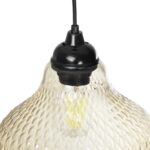 GLOBOSTAR® SKLO 206-0025 Μοντέρνο Κρεμαστό Φωτιστικό Οροφής με Ντουί 1 x E27 AC 220-240V IP20 - Mελί - Μ22 x Π22 x Υ31cm - Image 10