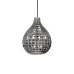 GLOBOSTAR® BASTIK 206-0026 Μοντέρνο Κρεμαστό Φωτιστικό Οροφής με Ντουί 1 x E27 AC 220-240V IP20 - Μαύρο Φιμέ - Μ22 x Π22 x Υ26cm - Image 5